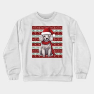 Funny Poodle Dog Christmas Ugly Crewneck Sweatshirt